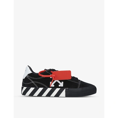 Shop Off-white New Arrow Suede Trainers In Blk/white