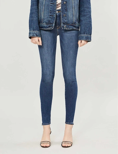 Shop Good American Women's Blue 004 Good Legs Skinny High-rise Stretch Cotton-blend Jeans