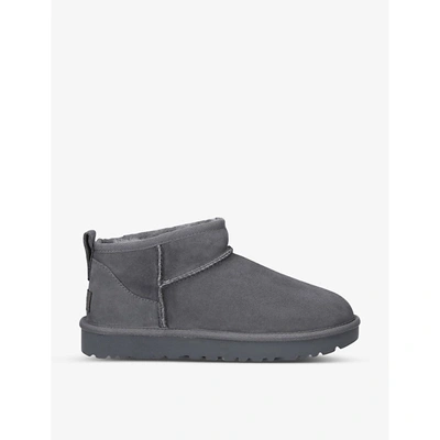 Ugg Classic Ultra Mini Sheepskin Boots In Grey