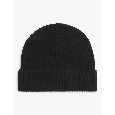 Shop Johnstons Ribbed Cashmere Beanie Hat