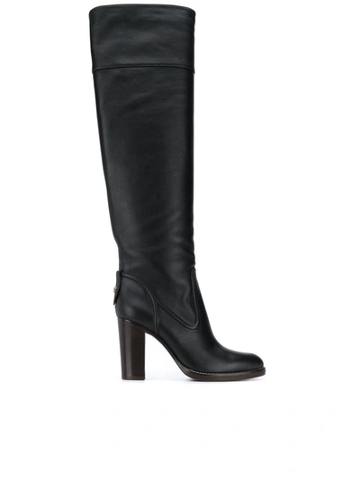 Shop Chloé Leather Boots In Black