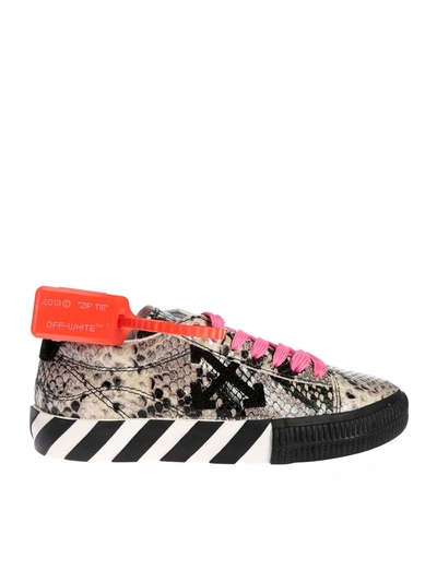 Shop Off-white New Arrow Low Sneakers In Python Print In Animal Print