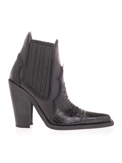 Shop Dsquared2 Western Ankle Boots In Black