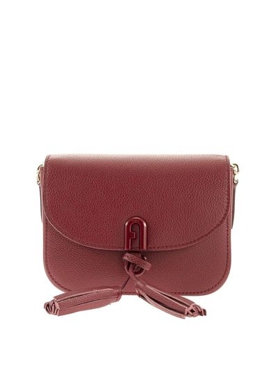 Shop Furla 1929 Mini Leather Satchel Bag In Red