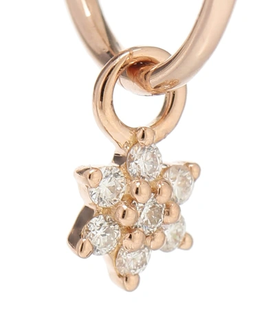 Shop Maria Tash Flower 18kt Rose Gold Single Earring With Diamonds