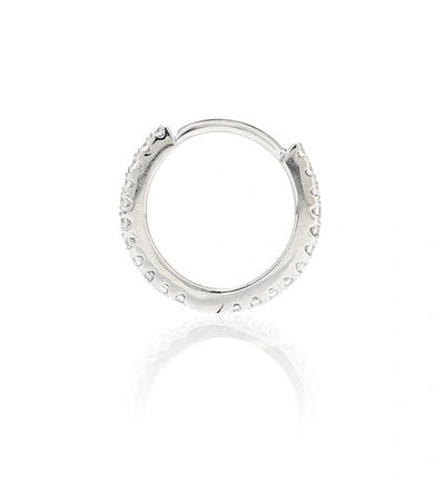 Shop Maria Tash Eternity 18kt White Gold Single Earring With Diamonds In Silver
