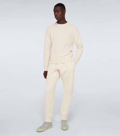 Shop Tom Ford Knitted Cashmere Sweatpants In Neutrals