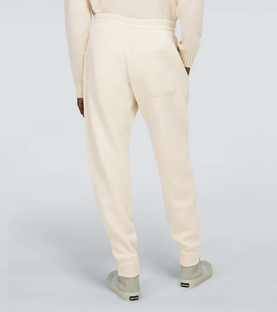 Shop Tom Ford Knitted Cashmere Sweatpants In Neutrals
