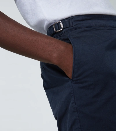 Shop Orlebar Brown Bulldog Cotton Twill Shorts In Blue