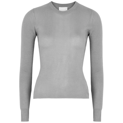 Shop Villao Grey Knitted Cashmere Top