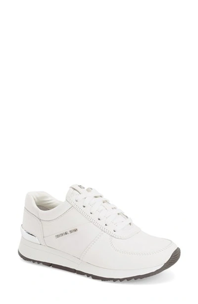 Shop Michael Michael Kors 'allie' Sneaker (women) In Optic White Sport Suede