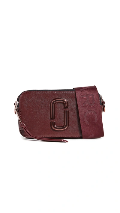 Shop The Marc Jacobs The Snapshot Dtm Anodized Camera Bag In Wine