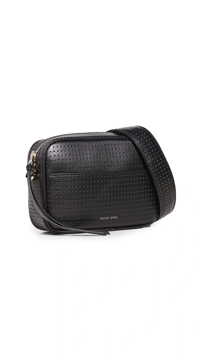 Anine Bing Perforated Mini Alice Bag In Black ModeSens