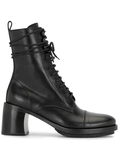 Shop Ann Demeulemeester Lace-up Ankle Boots In Black