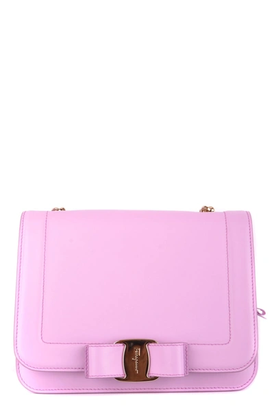 Shop Ferragamo Salvatore  Women's Pink Leather Shoulder Bag