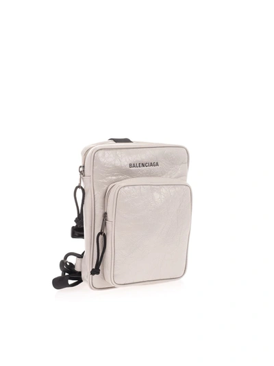 Shop Balenciaga Men's Grey Nylon Messenger Bag