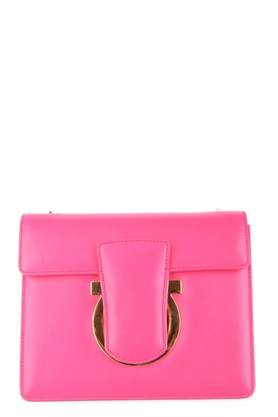 Shop Ferragamo Salvatore  Women's Pink Leather Shoulder Bag