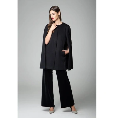 Rumour London Women's Cora Wool & Cashmere-blend Cape Coat In Black In In