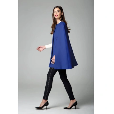 Rumour London Women's Cora Wool & Cashmere-blend Cape Coat In Royal Blue In Blue