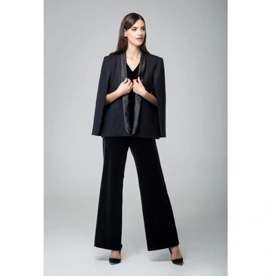Rumour London Stephanie Wool Tuxedo-style Cape With Animal Jacquard Pattern In Animal