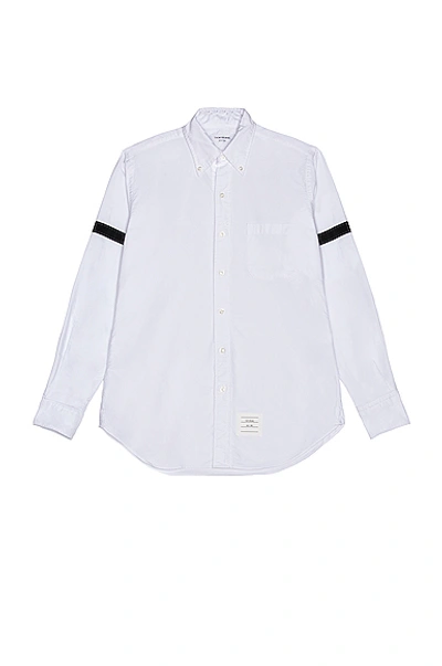 Shop Thom Browne Black Armbands Classic Shirt In White