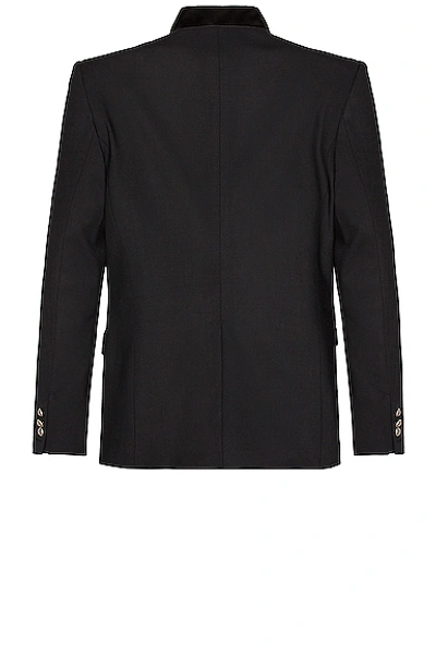 Shop Balmain Collection Fit Pointed Collar Jacket In Noir