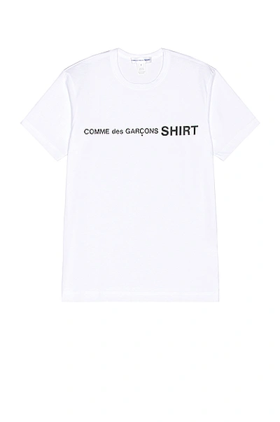 Shop Comme Des Garçons Shirt Logo Tee In White