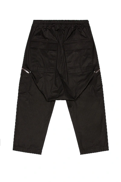 Shop Rick Owens Drawstring Cropped Pant In Black