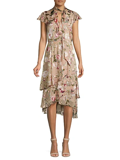 Shop Alice And Olivia Lavenia Asymmetric Tiered Popover Dress