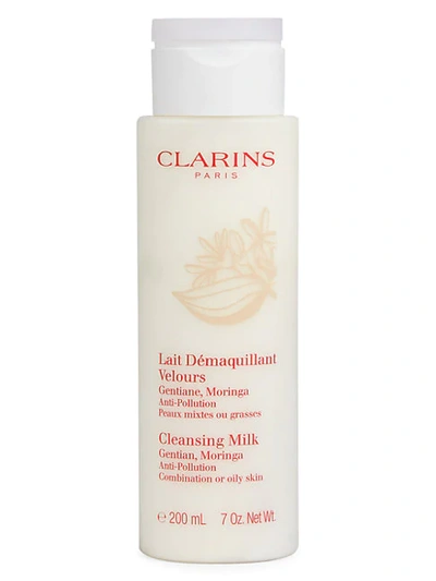Shop Clarins Anti-pollution Gentian & Moringa Combination/oily Cleansing Milk