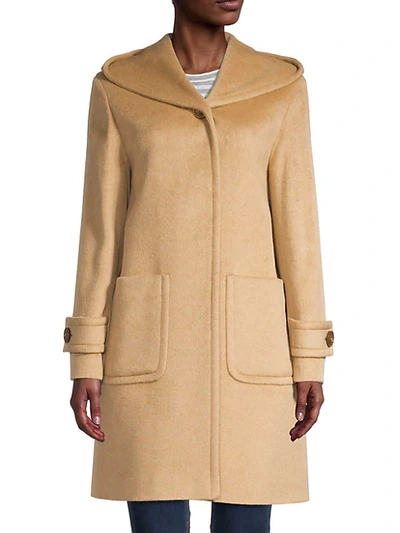Shop Cinzia Rocca Icons Long-sleeve Hooded Coat