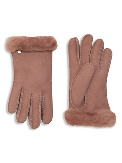 Shop Ugg Leather Shearling Gloves