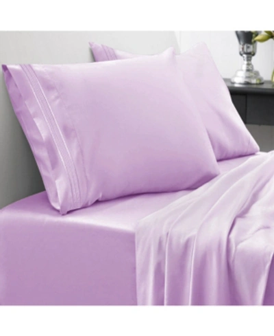 Shop Sweet Home Collection Microfiber Queen 4-pc Sheet Set In Lilac