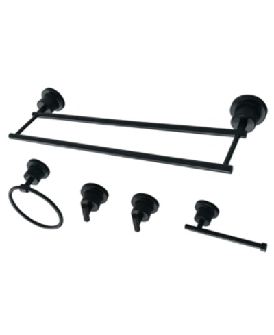 Shop Kingston Brass Concord Mondern 5-pc. Bathroom Accessory Set In Matte Black