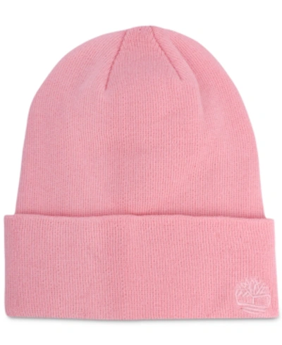 Timberland Women\'s Tonal 3d Embroidery Beanie Hat In Med Pink | ModeSens