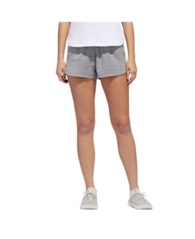 Shop Adidas Originals Adidas Women's Pacer 3-stripes Woven Shorts In Medium Gray Heather