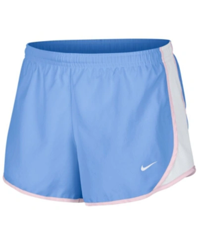 Shop Nike Big Girls Dri-fit Dry Tempo Running Shorts In Royal Pulse/pink