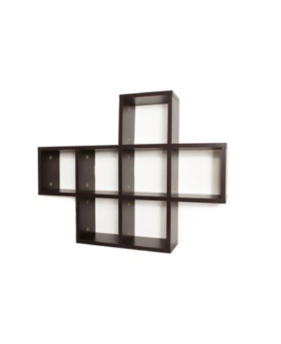 Shop Danya B . Cubby Laminated Veneer Shelving Unit In Dark Brown