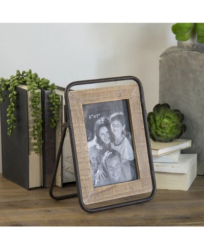 Shop Vip Home & Garden 5" X 7" Wood Photo Frame In Brown