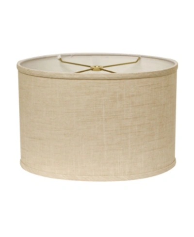 Shop Macy's Cloth&wire Slant Retro Oval Hardback Lampshade With Washer Fitter In Beige