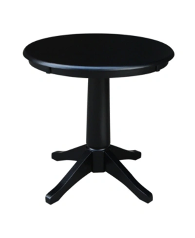 Shop International Concepts 30" Round Top Pedestal Table- 28.9"h In Black