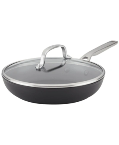 Shop Kitchenaid Hard-anodized Induction Frying Pan With Lid, 10", Matte Black