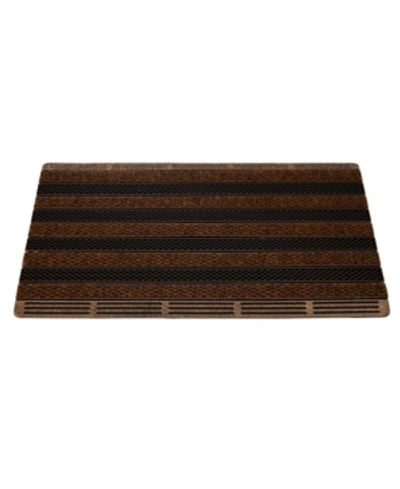 Shop Mind Reader Ultimate Door Mat, Mud Scrubbing Mat, Greeting Mat With Brushes, Non Tracking Entrance Mat, 18" X 30 In Brown