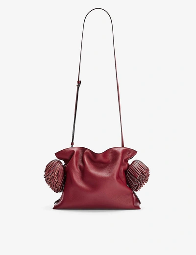 Shop Loewe Flamenco Tasselled Leather Clutch