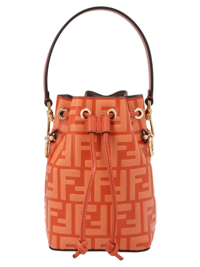 Shop Fendi Mon Tresor Mini Bag In Orange