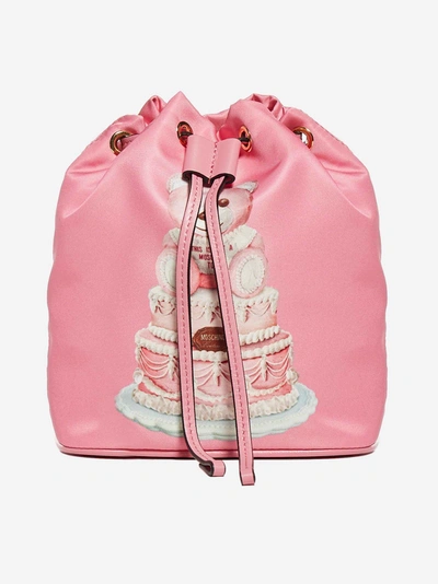 Shop Moschino Borsa A Secchiello In Nylon Con Cake Teddy Bear