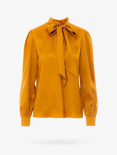 Shop Saint Laurent Shirt In Orange