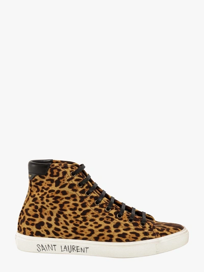 Shop Saint Laurent Sneakers In Natural Print