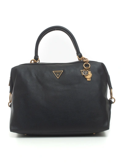 Shop Guess Destiny Handbag Black Polyester Woman