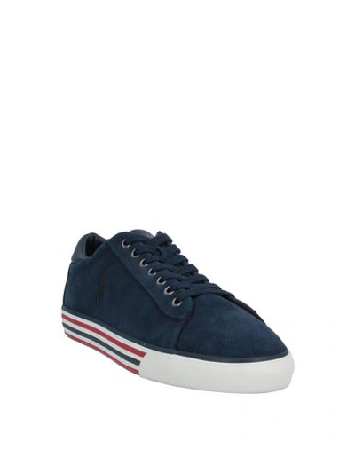 Shop Polo Ralph Lauren Sneakers In Dark Blue